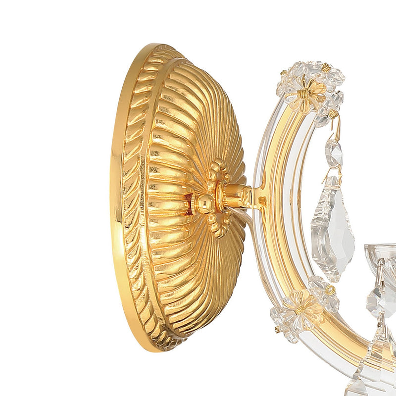 Crystorama 4471-GD-CL-MWP One Light Wall Sconce, Gold