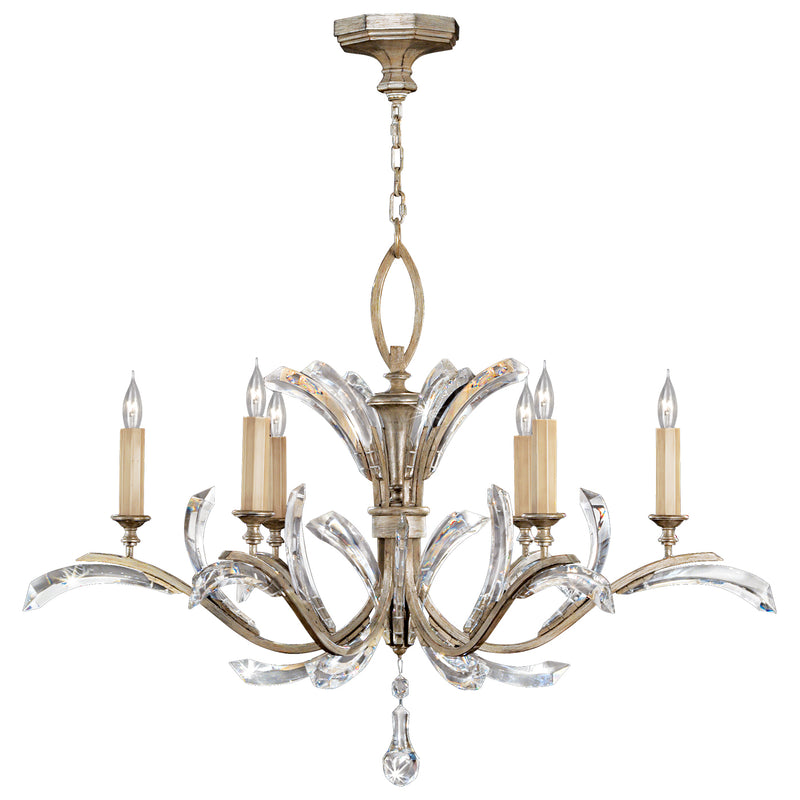 Fine Art 702440ST Six Light Chandelier, Silver