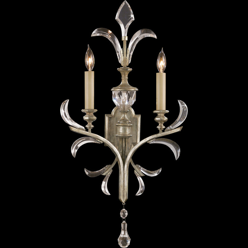 Fine Art 704850ST Two Light Wall Sconce, Silver