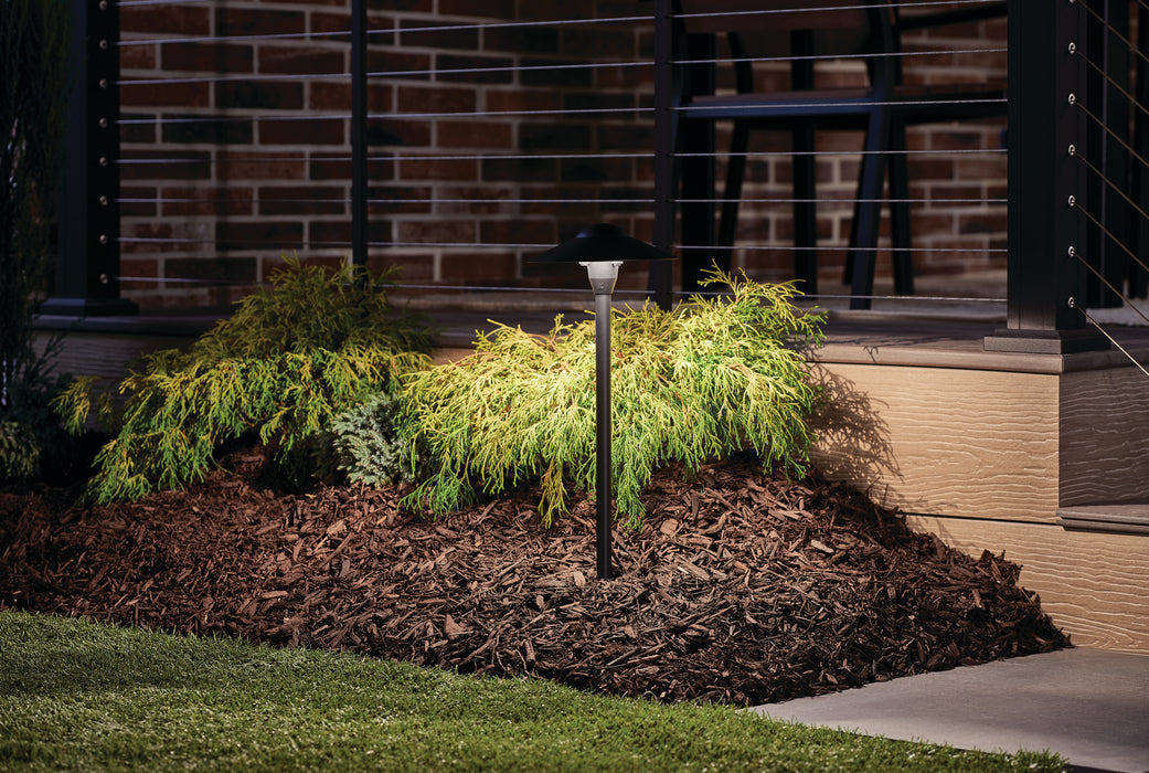 Kichler 15310BKT One Light Path & Spread, Textured Black