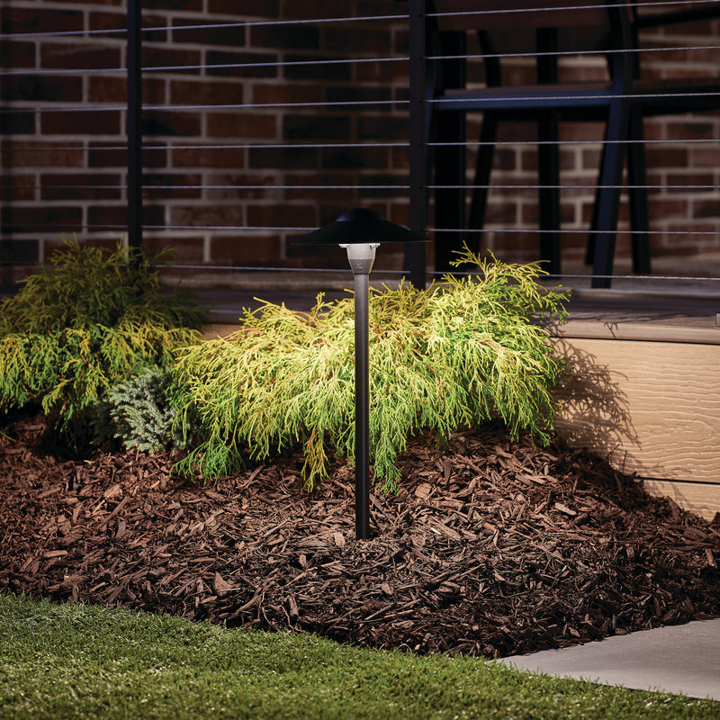 Kichler 15310BKT One Light Path & Spread, Textured Black