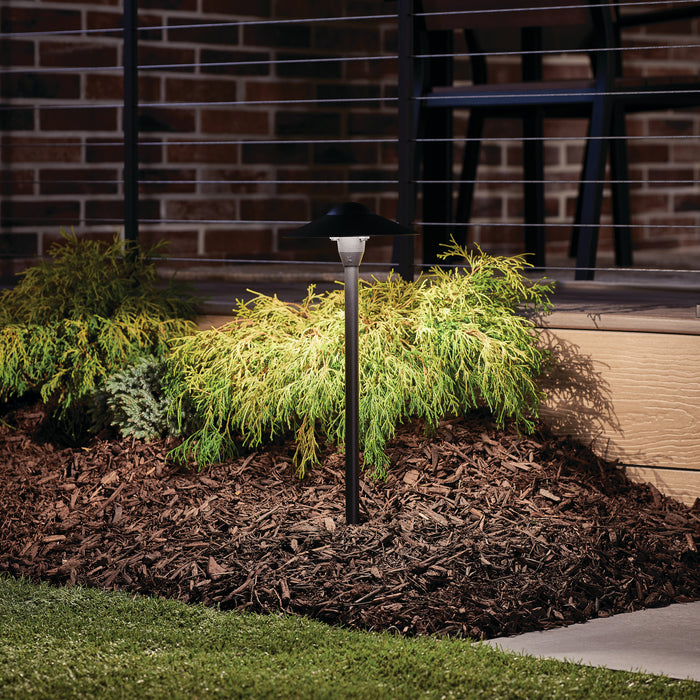 Kichler 15310BKT One Light Path & Spread, Textured Black