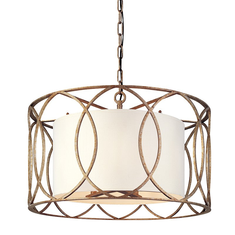 Troy Lighting F1285-SG Five Light Chandelier, Silver Gold