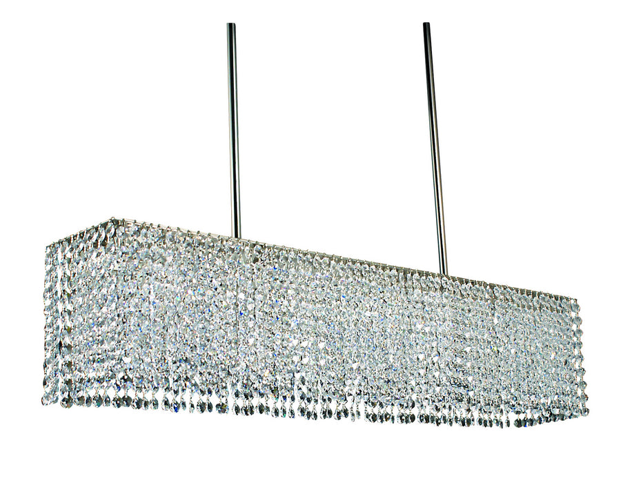 Framburg 2048 PS Four Light Island Chandelier, Polished Silver