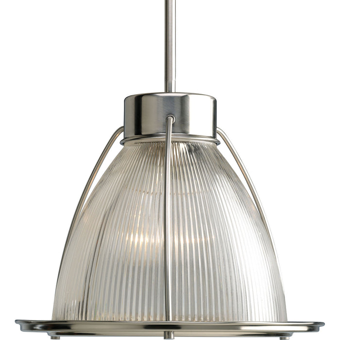 Progress Lighting P5182-09 One Light Pendant, Brushed Nickel