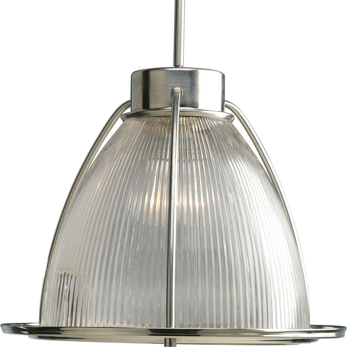 Progress Lighting P5183-09 One Light Pendant, Brushed Nickel