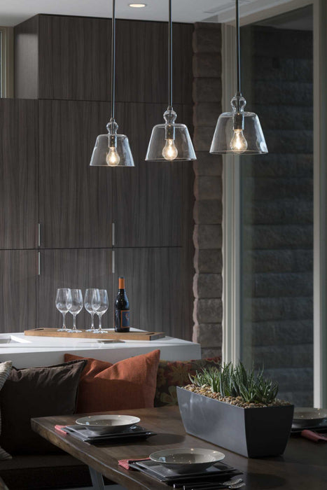 Progress Lighting P5184-104 One Light Mini Pendant, Polished Nickel