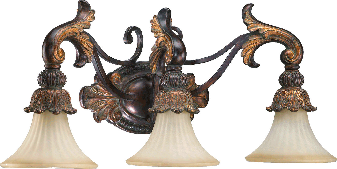 Quorum 5230-3-88 Three Light Vanity, Corsican Gold