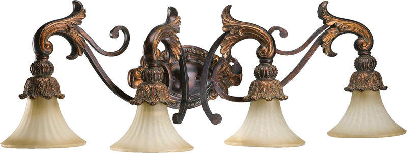 Quorum 5230-4-88 Four Light Vanity, Corsican Gold