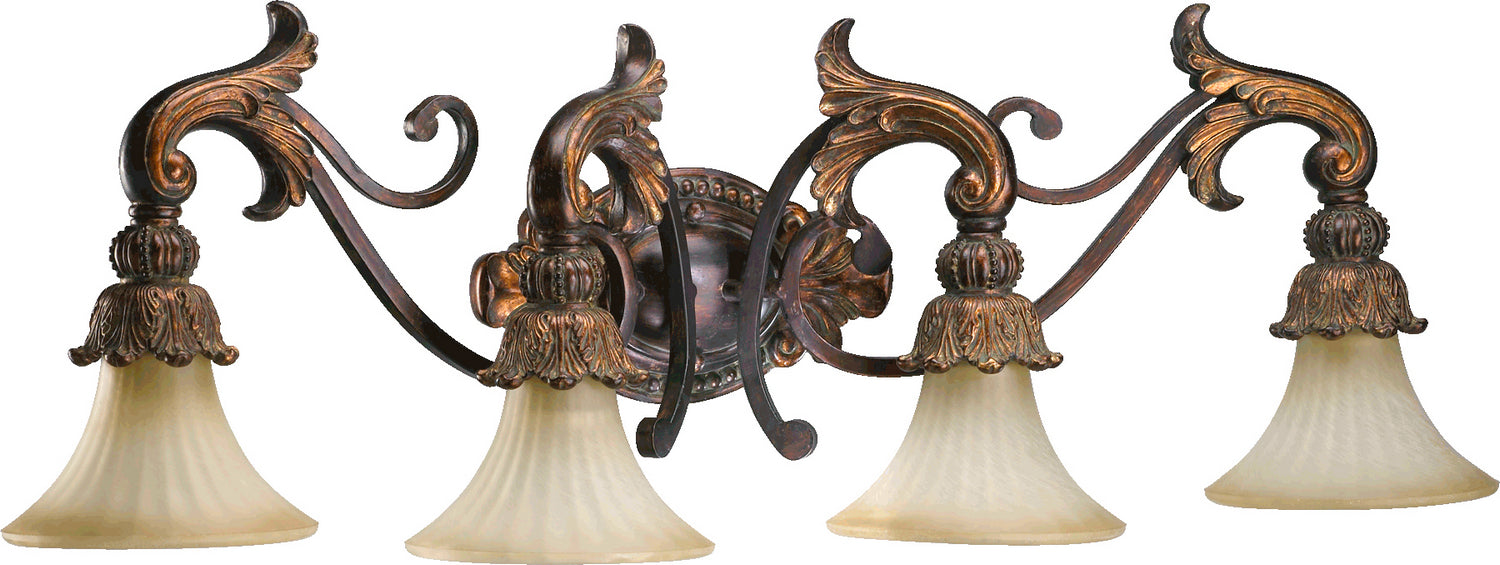 Quorum 5230-4-88 Four Light Vanity, Corsican Gold