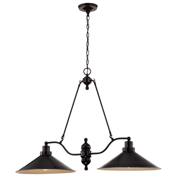 Nuvo Lighting 60-1703 Two Light Trestle, Mission Dust Bronze