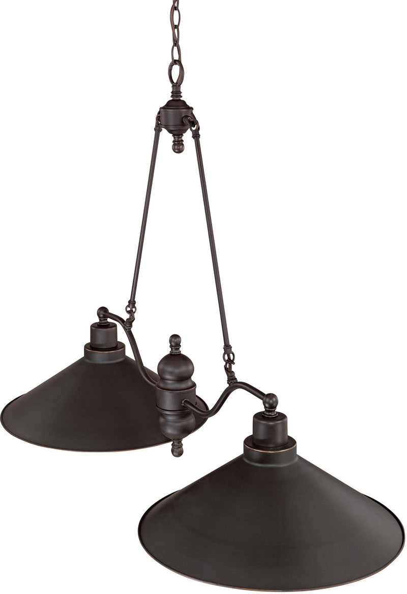 Nuvo Lighting 60-1703 Two Light Trestle, Mission Dust Bronze