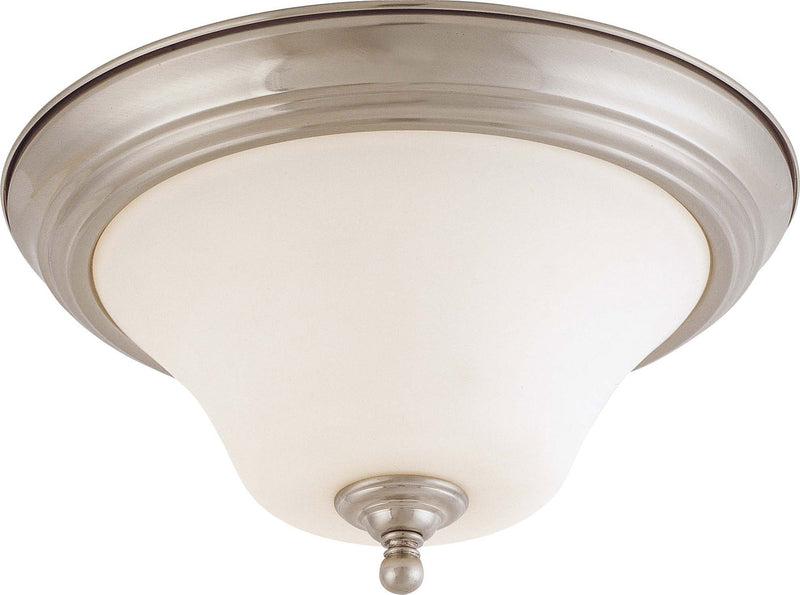 Nuvo Lighting 60-1825 Two Light Flush Mount, Brushed Nickel