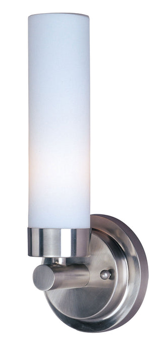 Maxim 53006WTSN One Light Wall Sconce, Satin Nickel