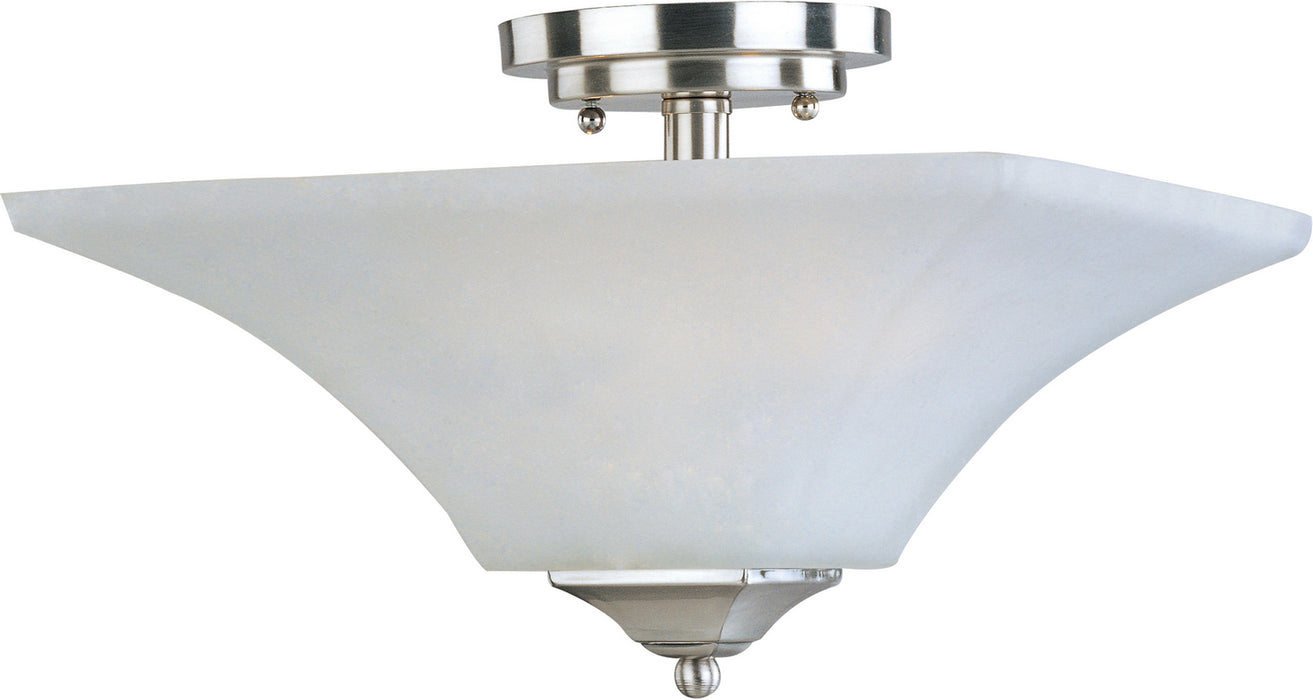 Maxim 20091FTSN Two Light Semi-Flush Mount, Satin Nickel