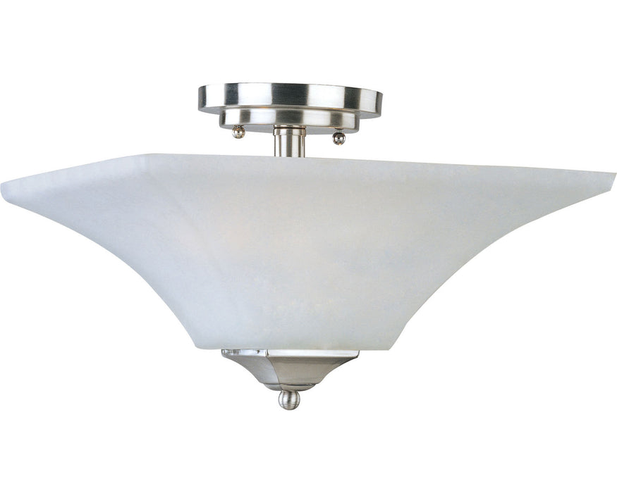 Maxim 20091FTSN Two Light Semi-Flush Mount, Satin Nickel