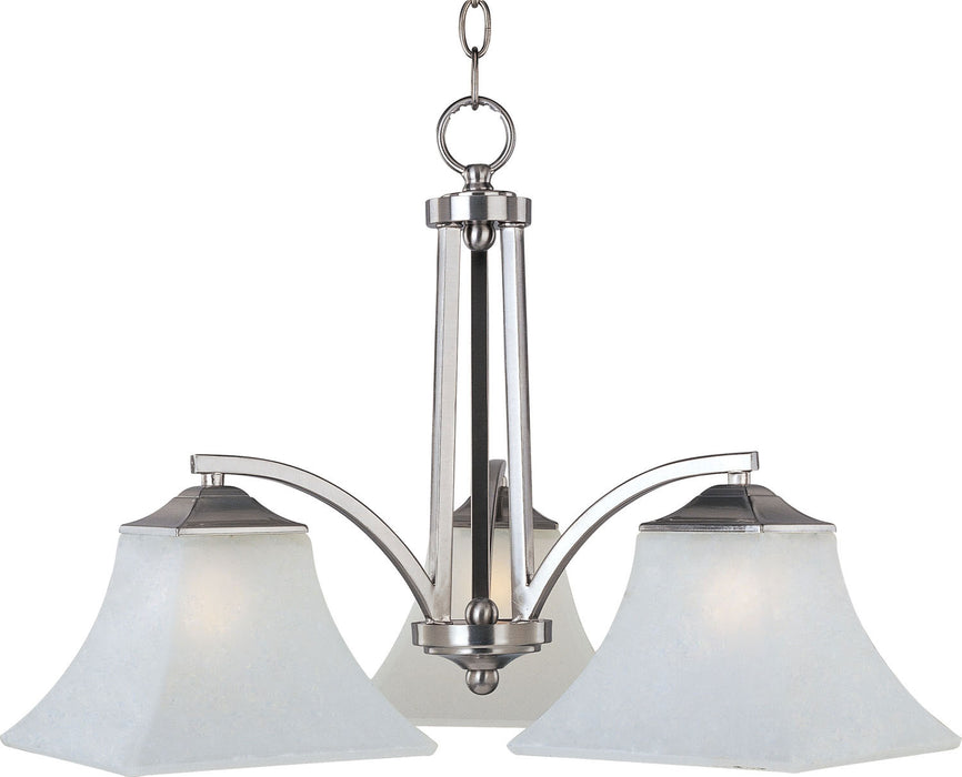 Maxim 20094FTSN Three Light Chandelier, Satin Nickel