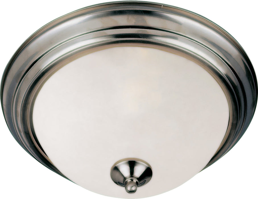 Maxim 5841FTSN Two Light Flush Mount, Satin Nickel