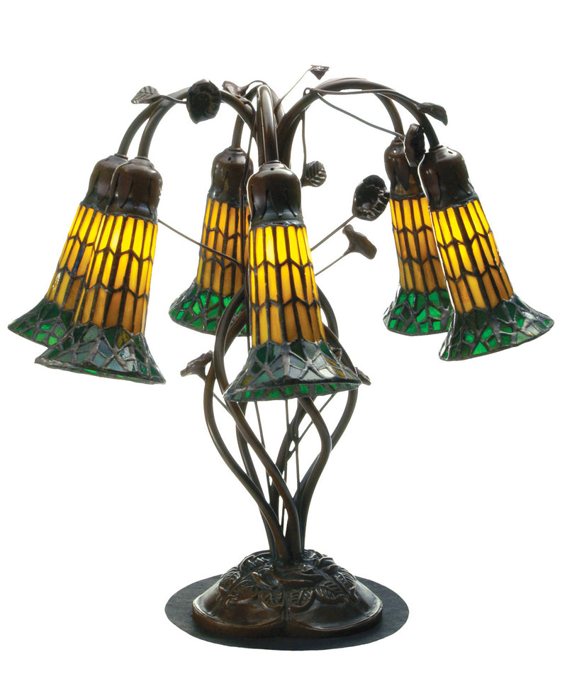 Meyda Tiffany 102415 Six Light Table Lamp, Antique