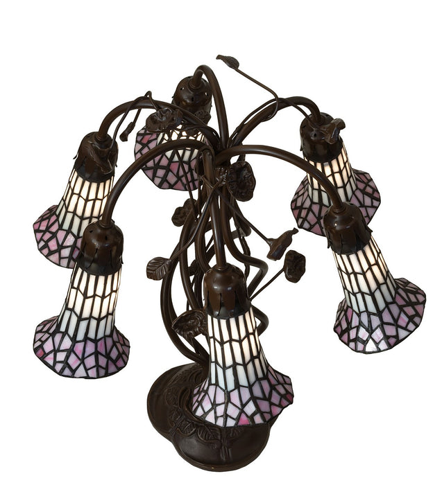 Meyda Tiffany 102416 Six Light Table Lamp, Antique