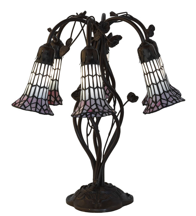 Meyda Tiffany 102416 Six Light Table Lamp, Antique