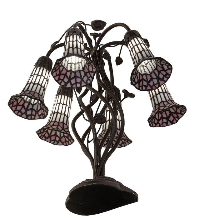 Meyda Tiffany 102416 Six Light Table Lamp, Antique