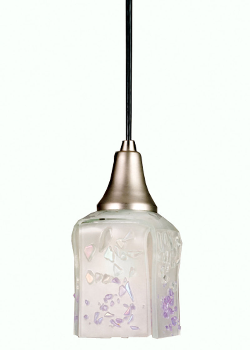 Meyda Tiffany 10327 One Light Mini Pendant, Nickel