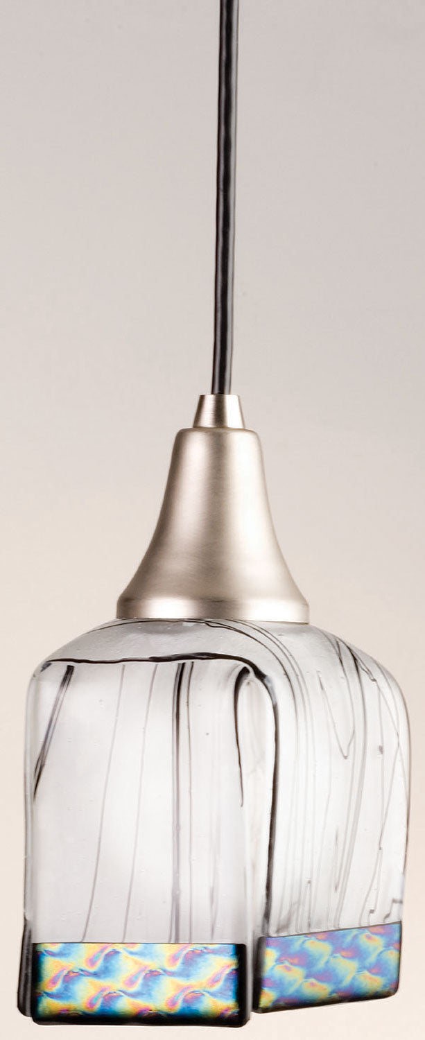 Meyda Tiffany 12529 One Light Mini Pendant, Nickel