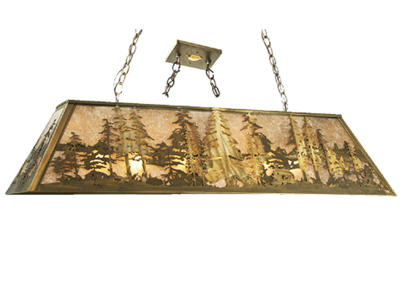 Meyda Tiffany 13254 Six Light Oblong Pendant, Antique Copper