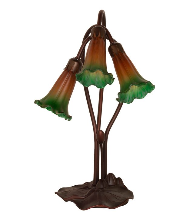 Meyda Tiffany 13595 Three Light Accent Lamp, Mahogany Bronze