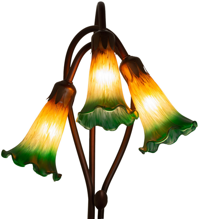Meyda Tiffany 13595 Three Light Accent Lamp, Mahogany Bronze