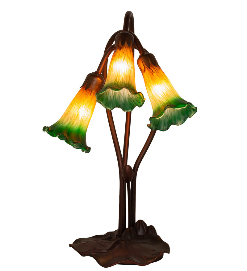 Meyda Tiffany 13595 Three Light Accent Lamp, Mahogany Bronze