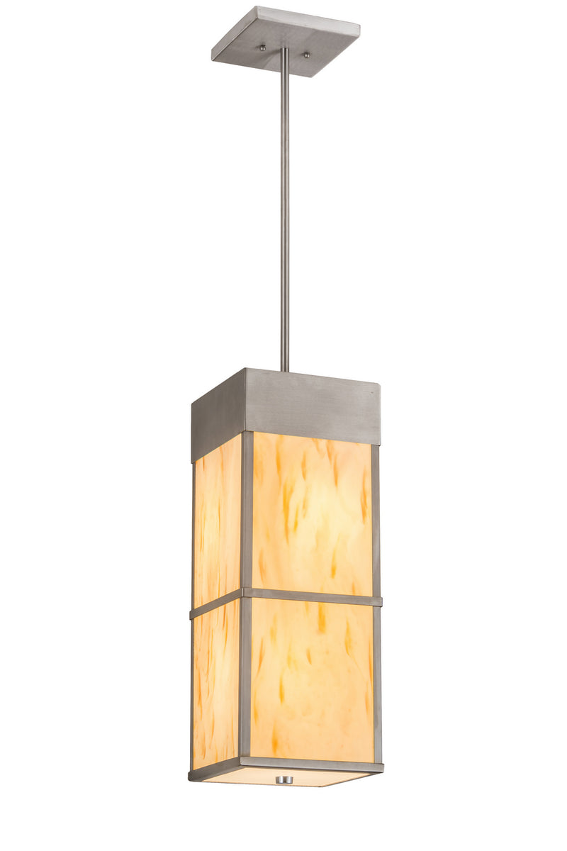 Meyda Tiffany 15036 Four Light Pendant, Brushed Stainless Steel