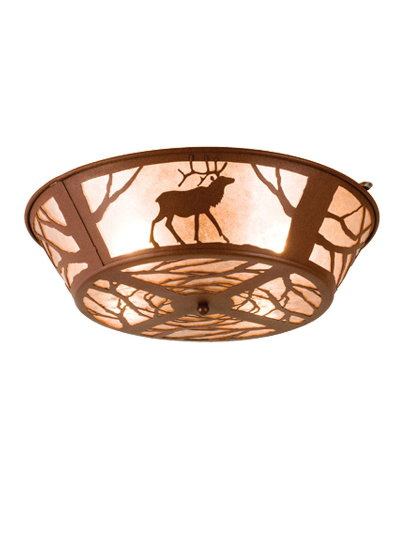 Meyda Tiffany 15311 Four Light Flushmount, Rust