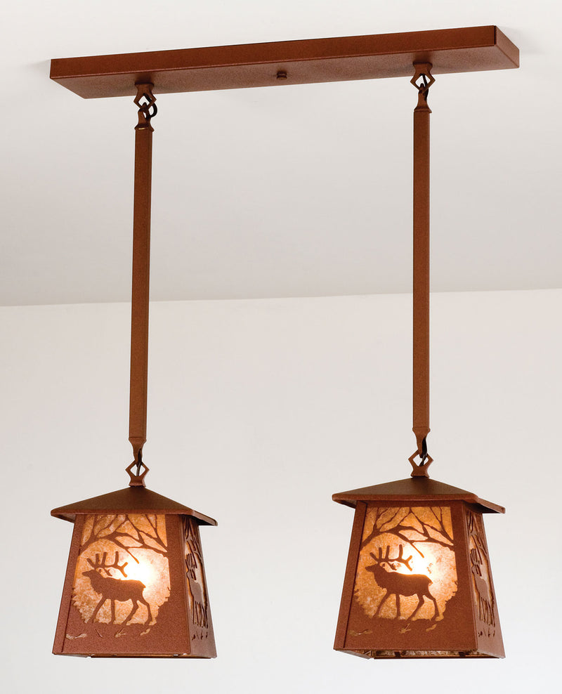 Meyda Tiffany 15317 Two Light Island Pendant, Rust