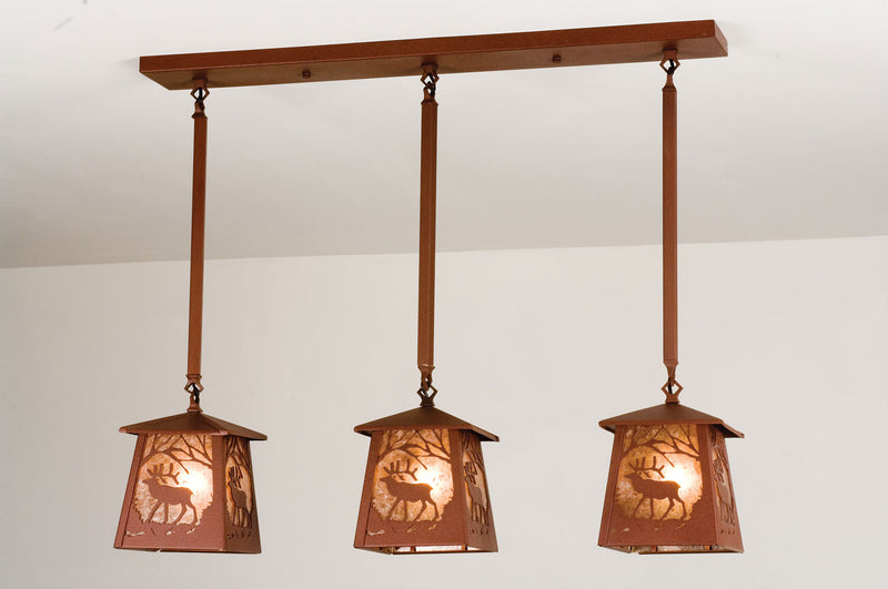 Meyda Tiffany 15321 Three Light Island Pendant, Rust