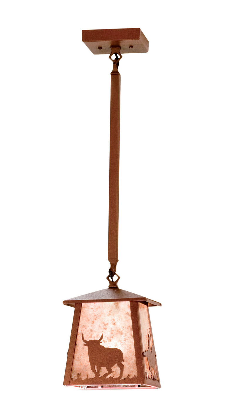 Meyda Tiffany 15507 One Light Pendant, Rust