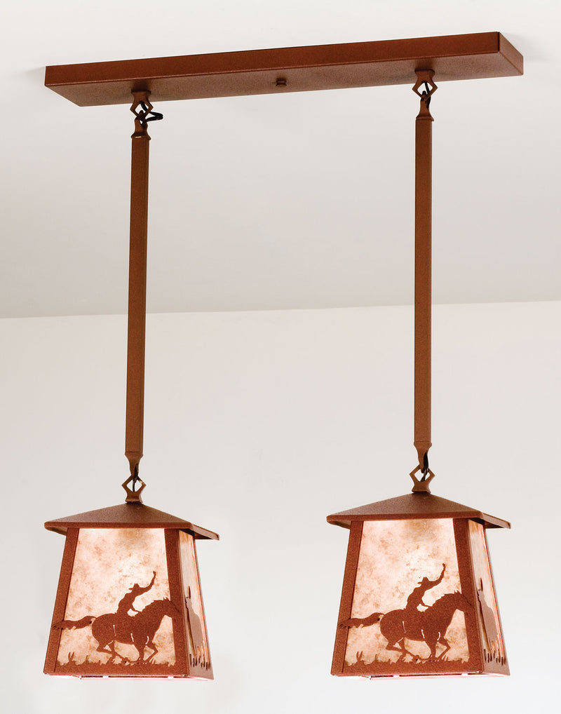 Meyda Tiffany 15508 Two Light Island Pendant, Rust