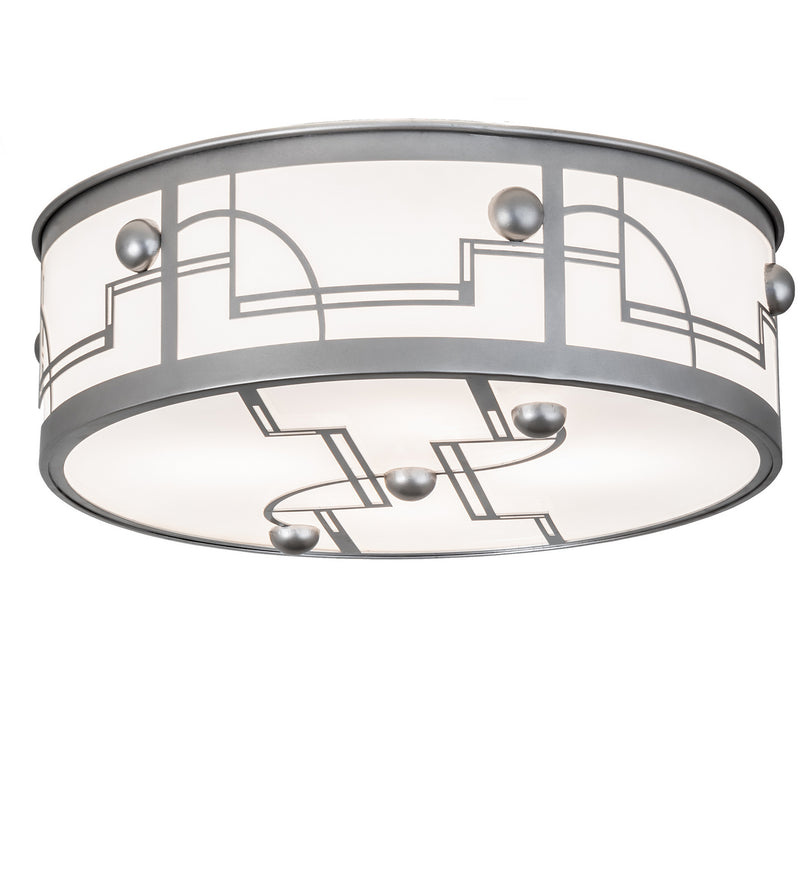 Meyda Tiffany 15514 Four Light Flushmount, Nickel