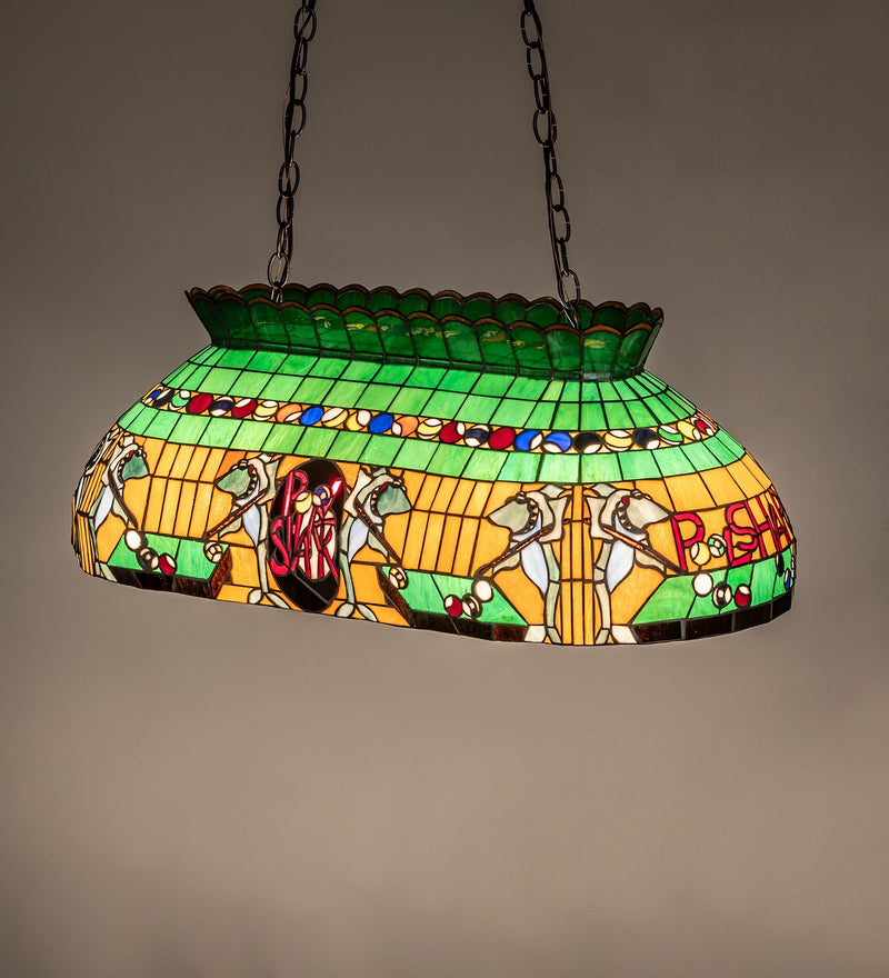 Meyda Tiffany 19203 Six Light Oblong Pendant, Ha Green Red