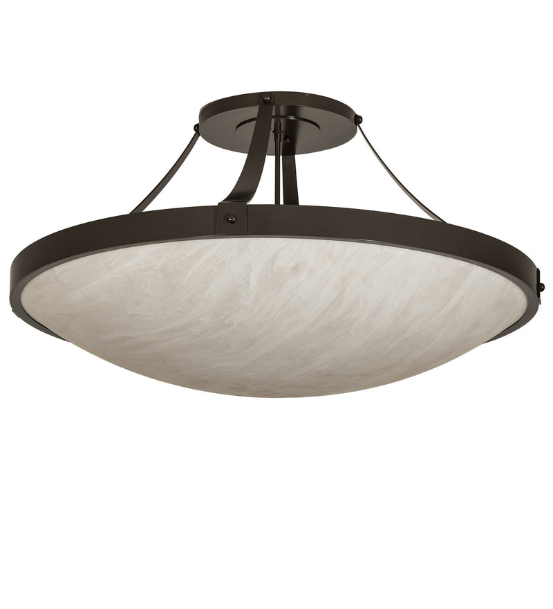 Meyda Tiffany 21015 Six Light Flushmount, Timeless Bronze