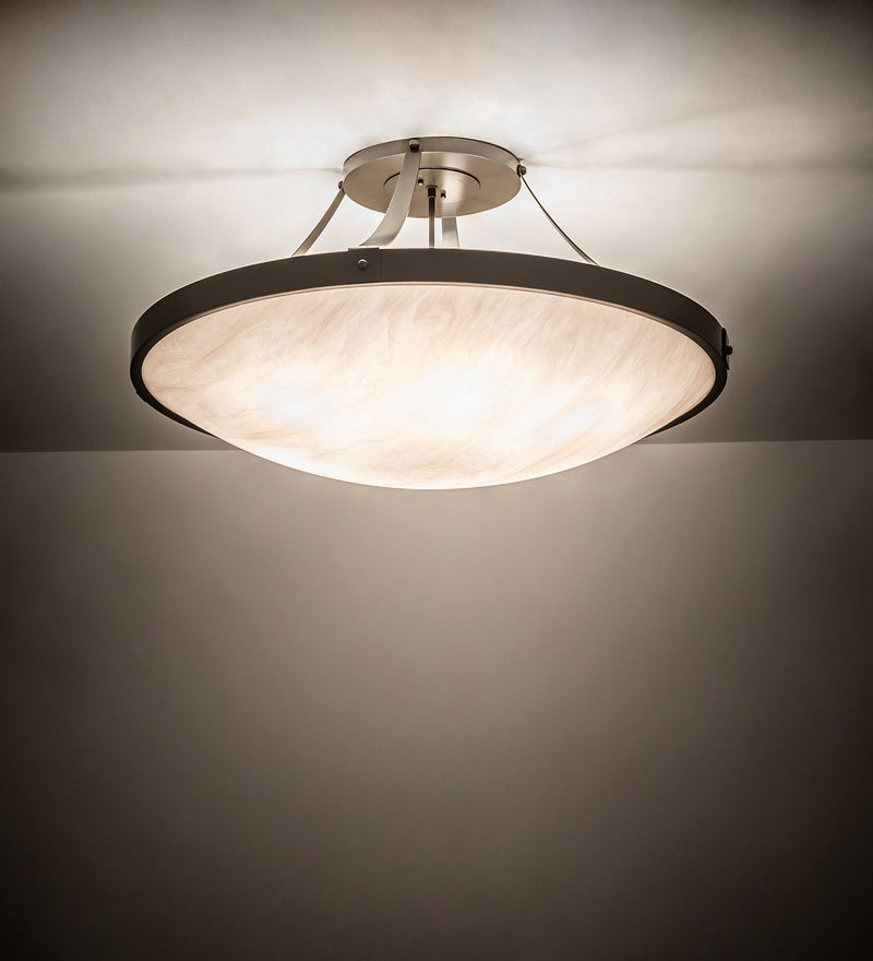 Meyda Tiffany 21015 Six Light Flushmount, Timeless Bronze