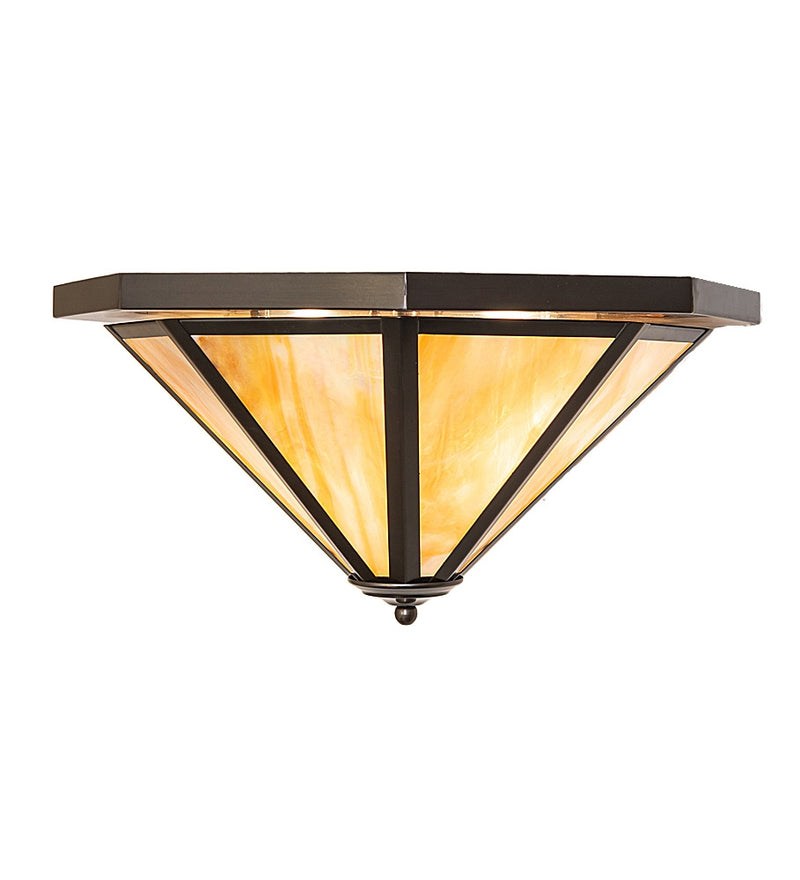 Meyda Tiffany 21465 Two Light Flushmount, Craftsman Brown