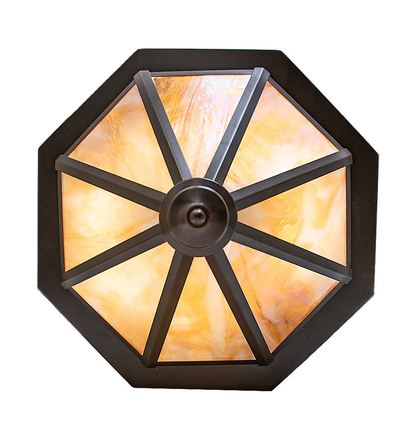Meyda Tiffany 21465 Two Light Flushmount, Craftsman Brown
