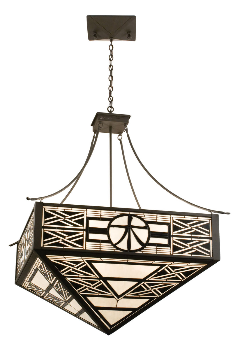 Meyda Tiffany 21511 Four Light Inverted Pendant, Timeless Bronze