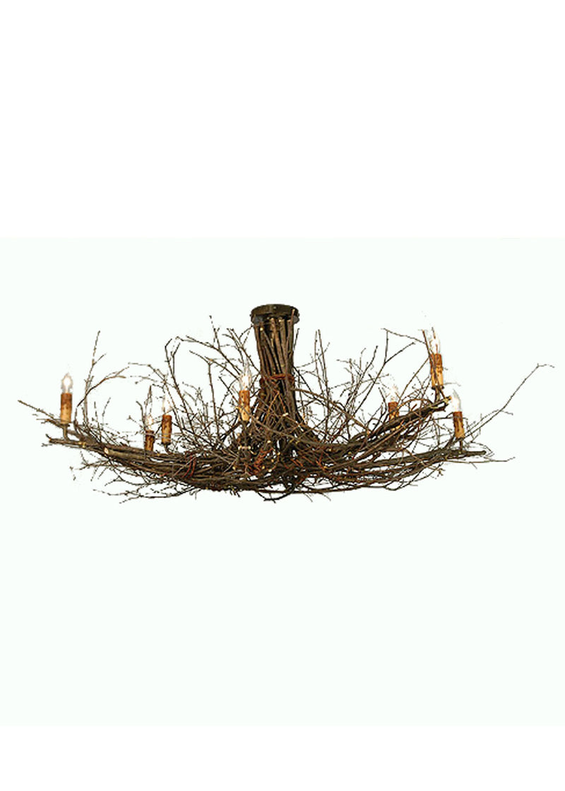 Meyda Tiffany 23222 Eight Light Semi-Flushmount, Antique Copper