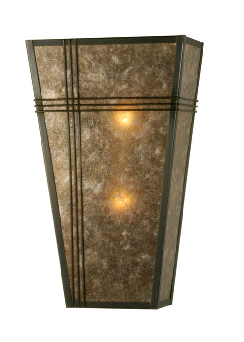 Meyda Tiffany 23304 Two Light Wall Sconce, Craftsman Brown