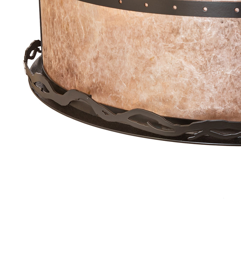 Meyda Tiffany 23637 Two Light Inverted Pendant, Timeless Bronze