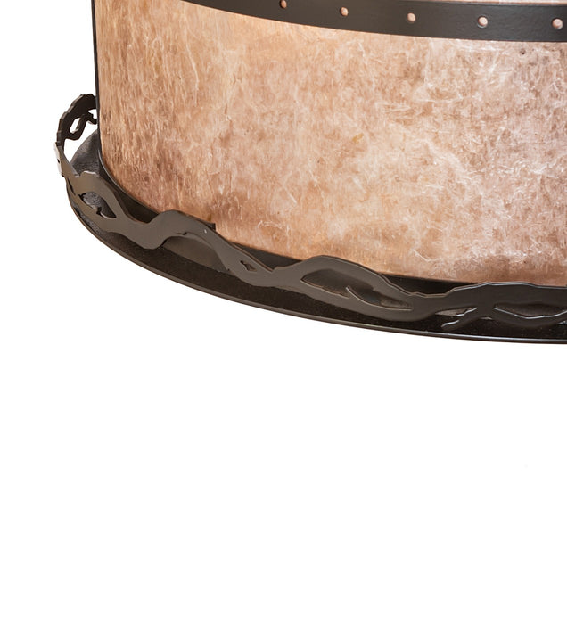 Meyda Tiffany 23637 Two Light Inverted Pendant, Timeless Bronze