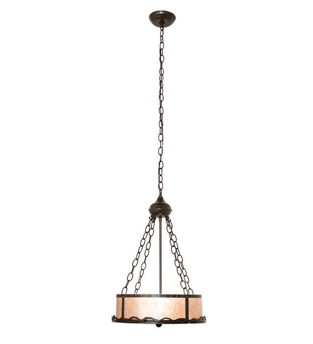 Meyda Tiffany 23637 Two Light Inverted Pendant, Timeless Bronze